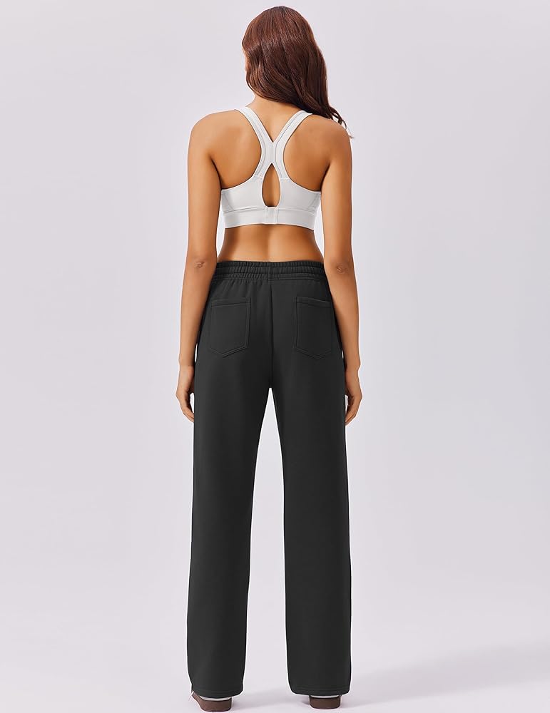 Amazon.com: PINSPARK Fleece Wide Leg Sweatpants Women